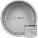 PME Professional Aluminum Baking Pan Round 8 x 4