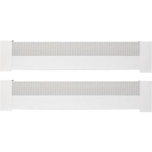2PCS 3FT Baseboard Heater Cover with Left and Right Endcaps, Baseboard Radiator Covers for Replacing Old and Rusty Looking Electric and Baseboard Covers for Heaters