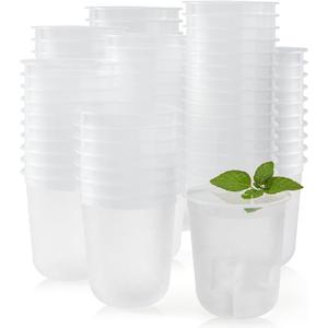 100 Pack Frosted Plastic Cups Clear Disposable Cocktail Glasses for Graduation Wedding Holiday Birthday Party (12 Oz)