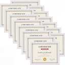 Giftgarden 8.5x11 Wooden Picture Frame Set of 15, White 8.5 by 11 Certificate Frames for Award Document Diploma Wall or Tabletop Display