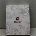 Hasipu LED Makeup Mirror with Bluetooth Speaker, 10.6" x 14" Hollywood Vanity Mirror with Lights, Rounded Rectangle White Frame, 3 Modes Light, Smart Touch Control Dimmable, 360°Rotation