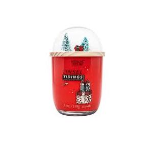House of Velas Christmas Jar Candle Snow Globe Tinsel Tidings 7 oz