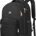 MATEIN Rolling Backpack for Women, 17 inch Water Resistant Wheeled Laptop Backpack, Large Carry On Luggage Travel Backpack with Wheels, Trolley Suitcase Business Overnight Roller Bag for Adults, Black