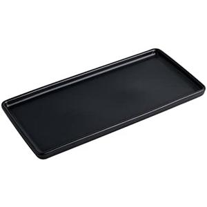 KITCHENLESTAR 10" Bathroom Tray for Counter, Ceramic Vanity Trays for Bathroom, Small Rectangle Ceramic Trays, Kitchen Soap Tray, Ceramic Tray for Kitchen Counter, (Black,10", Set/1)