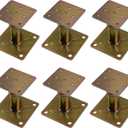 Adjustable 4 1/3" - 7" House Floor Jacks Mini Screw Post Pole for Leveling, Galvanized, 6 Pack