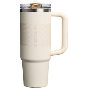 STANLEY Quencher ProTour Flip Straw Tumbler with Leakproof Lid | Built-In Straw & Handle | Cupholder Compatible for Travel | Insulated Stainless Steel Cup | BPA-Free (30 Ounces, Cream Fade)
