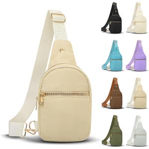 VOROLO Large Sling Bag,Crossbody Bags For Women and Men with Ajustable Strap Trendy Sling Khaki
