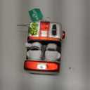 Kurt Adler Glass Red and Silver Cappucino Maker with Holly Ornament