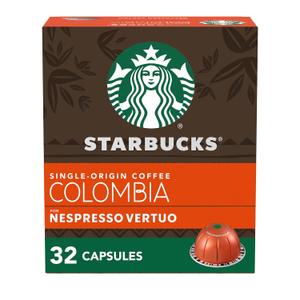 Starbucks by Nespresso Vertuo, Single-Origin Colombia, Medium Roast, Brews 32 capsulas(4 Box) (EXP 07/05/26)