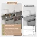 Faucet Mat for Kitchen Sink, 23.6" Diatomite Stone Drying Mat For Kitchen Counter, Prevents Moisture, Super Absorbent, Quick Drying Sink Splash Guard for Bathroom (Light Gray)