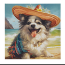 Madison Park 16"x16" Beach Playful Lively Dogs Print Canvas Wall Decor Art Blue