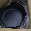 6 QT Basics Cast Iron Dutch Oven Pot with Lid and Dual Handles, Oven Safe up to 500F Large Cooking Pan,Bread Oven