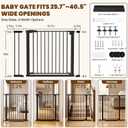 Mumeasy 36" Extra Tall Dog Gate,29.7"-40.5" Baby Gate for Stairs & Doorways