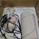 26" Farmhouse Table Lamp, Vintage Rustic Touch Control Bedside Lamp with 2 USB Ports & AC Outlet, Boho Resin 3-Way Dimmable Nightstand Lamp Linen Fabric Shade for Living Room Bedroom End Table White