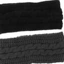 PartyKindom 2pcs Warm Headband Knitted Ear Warmer Headbands for Cold Weather Fleece Lined Comfortable Stylish for Outdoor Activities