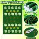 Honoson 6 Pcs St Patrick's Day Kitchen Towels St. Patrick's Day Dish Towels Shamrocks Gnomes Plaid Absorbent Bathroom Set Tea Cloth for Kitchen Home 16 x 24 Inches(Light Green,Vivid Style)