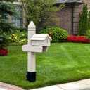 24 inch Fence Post Anchor Ground Spike Heavy Duty Metal Black Powder Coated Fence Stakes Post Base, 4x4 Inch (Inner Size 3.6"x3.6"), Pack of 4