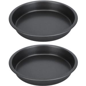 2 Packs Deep Dishes Pizza Pan, 6 Inch Non Stick Pizza Pan, Thickened Carbon Steel Baking Pans for Kitchen, Bakery (6inch)