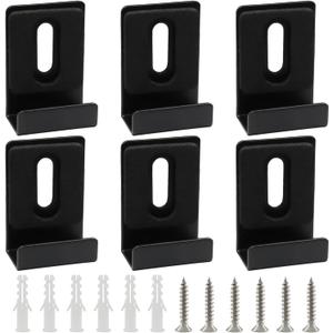 BokWin 6 Pack 1/2 Inch Metal Mirror Clips, Heavy Duty Black Mirror Hanger Clip with Screws for Wall Mounting, Frameless Mirror Installation, Billboard Displays and Tile Display Hardware Kits