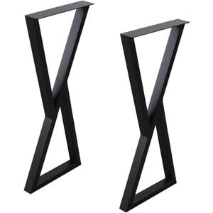MBQQ Furniture Legs 35" Height 15" Wide Rustic Decory Triangle Shape Table Legs,Heavy Duty Metal Desk Legs,Dining Table Legs,Industrial Modern, DIY Iron Bench Legs, H35"x W15"