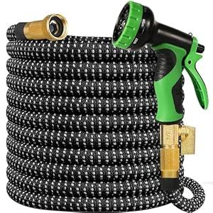 50 ft Expandable Garden Hose, 2025 New Ultra Lightweight Kink Free Flexible Water Hose 50ft, 10 Pattern Spray Nozzle, LeakProof Solid Brass Fittings, HighDensity Outer Fabric & Durable Inner Core 50 ft Expandable Garden Hose, 2025 New Ultra Lightweight Kink Free Flexible Water Hose 50ft, 10 Pattern Spray Nozzle, LeakProof Solid Brass Fittings, HighDensity Outer Fabric & Durable Inner Core