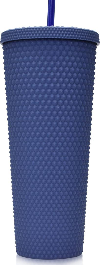 Manna Studded Tumbler Blue 24oz
