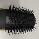 Professional Blowout Hair Dryer Brush, Black Gold Dryer and Volumizer, Hot Air Brush for Women, 75MM Oval Shape (Black Gold)