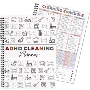 Adhd Cleaning Planner for Adults and Teens Adhd Cleaning and Organizing Planner Cleaning Schedule and Checklist Notebook List Daily Weekly Monthly for Home Chore Chart Adhd Daily Planner