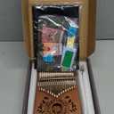 Kalimba 17 Key Thumb Piano, Portable Mahogany Mbira Finger Piano with Instruction, Carrying Bag, Tune Hammer, Holiday Gift for Kids, Light Brown - Musical Instruments for Kids