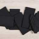 Cotton Cloth Napkins Set of 12 - Hemstitched 18x18 Inch Decorative Soft Durable Washable Reusable Perfect for Dining Table Dcor Farmhouse Christmas Dinner Party Wedding & Everyday Use - Black