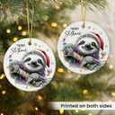 5 x Sloth Ornaments 2025 for Christmas Tree - Cute Xmas Sloth Gifts for Women Friends, Teens, Adults, Double Sided Animal Ornaments for Funny Animal Lover Gifts for Men