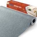 Linen Fabric Repair Tape Kit, 16" x 80" Self-Adhesive Couch Patch Repair Fabric Patches for Furniture, Clothes, Upholstery, Carpets, Chairs, Sofas, Pillows Dark Grey