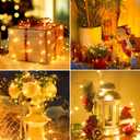 btfarm 10 Pack Fairy Lights Battery Operated with Timer, 10FT 30LED Twinkle Lights Waterproof, Copper Wire Christmas String Lights Battery Powered for Indoor Outdoor Wedding Party Holiday Decorations (Warm White)