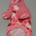 EXPAWLORER Valentine's Day Dog Hoodie,Soft and Warm Dog Sweater,Winter Autumn Fleece Sweatshirt with Cute Heart Pattern,Pet Clothes Outfits for Puppy,Cat, Small 
