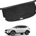 XhuangTech Retractable Cargo Cover for K-IA Seltos 2024-2025 | Rear Trunk Shield Shade Curtain | Luggage Shielding Privacy Security Screen | Black