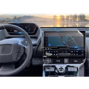 CDEFG (4Pcs/Set for 2025 Toyota bZ4X Screen Protectors, 12.3" Touchscreen & 7" Digital Gauge Cluster, bZ4X (XLE, Limited) 2023 2024 2025 Accessories Nano Film