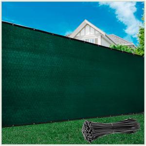 ColourTree Plus Extra Heavy Duty Fence Screen Privacy Screen - Commercial Grade 220 GSM - Heavy Duty - (8' x 50', Green Plus)