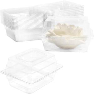 Bright Creations Corsage Boxes - 20-Pack, 4.9 x 4.1 x 3 In Clear Plastic - Plastic Holder & Boutonniere Storage Cases - Floral Gift Boxes for Weddings & Proms
