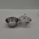 Baderke 2 Pcs Mini 304 Stainless Steel Colander Strainer with Mixing Bowl for Kitchen Cooking Fruit Washing Vegetable (6.3 x 2.76 Inches)