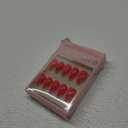 Glamnetic Press On Nails - Fiery Red | Opaque Bright Red Short Almond Fake Nails, Reusable | 15 Sizes - 30 Nail Kit (7-Fiery Red)