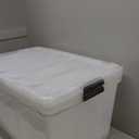 IRIS USA 12 L (13 QT) Plastic Storage Box with Lid and Latches - 1 Pack - BPA-Free, See-Through Organizing Solution, Durable Nestable Stackable Containers, Secure Pull Handle - Clear