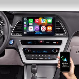 Double Din Car Stereo for Hyundai Sonata 2015-2017 9 Inch HD Touch Screen Android 13 Car Audio Multimedia Receiver with CarPlay Android Auto GPS Radio Navigation Bluetooth Camera - 2G+32G