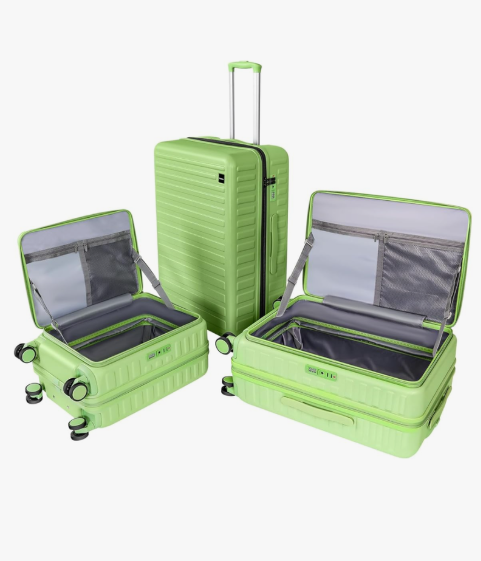 WireHot 3-Piece 20/24 Top Opening Hardshell Lightweight Luggage and 28-Inch Clamshell Opening Travel Suitcase with Spinner Wheels & TSA Locks, Avocado Green 20in/24in/28in WireHot 3-Piece 20/24 Top Opening Hardshell Lightweight Luggage and 28-Inch Clamshell Opening Travel Suitcase with Spinner Wheels & TSA Locks, Avocado Green 20in/24in/28in