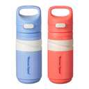 Tommee Tippee Insulated Flip Top Sporty Spill-Proof 11oz Toddler Water Bottle, Sippy Cups for Toddlers 1-3, Push-To-Open Lid Helps Keep Spout Clean, BPA Free, Blue and Red, Pack of 2