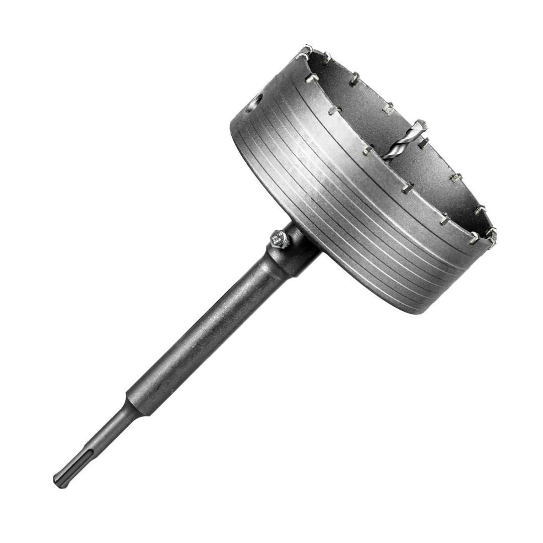 SALI Concrete Hole Saw Kits 6"150mmTungsten Steel Wall Hole Cutter Drill Bit Sets with 220mm SDS Plus Shank Connecting Rod110mm Center Positioning Drill Bits for Cement Wall Masonry Foam Brick