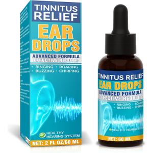 2 x Tinnitus Relief for Ringing Ears, Best Tinnitus Relief Drop, Tinnitus Ear Drops to Reduce Ear Noise and Improve Hearing for Men and Women,60ml