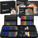 Shuttle Art 103 PCS Drawing Kit, Professional Drawing Supplies with Sketch, Charcoal, Colored, Graphite, Pastel Pencils & Sticks, Complete Drawing Tools and Paper Pads in Zipper Case for Artists&Kids