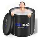 Upgrade XL Ice Bath Tub for Athletes, 119 Gallons Hot & Cold Plunge Tub with Cover for Recovery, Cold Water Therapy, Multiple Layered Portable Hot Tubs for for Home, Gym & Outdoor