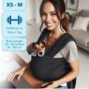 Race&Herd Yorkie Puppy Essentials Pet Carrier - Dog Carriers for Small Dogs Sling, Front Dog Carriers for Small Dog Puppy Carrier, Pet Carrier for Small Dogs Backpack Carrier 5-10 lbs (Black)