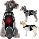Dog Back Brace, Breathable Dog Post-Surgery Vest for IVDD, Arthritis & Spine Support, Adjustable Reflective Pet Back Bracer Pain-Relieving Harness, Black L